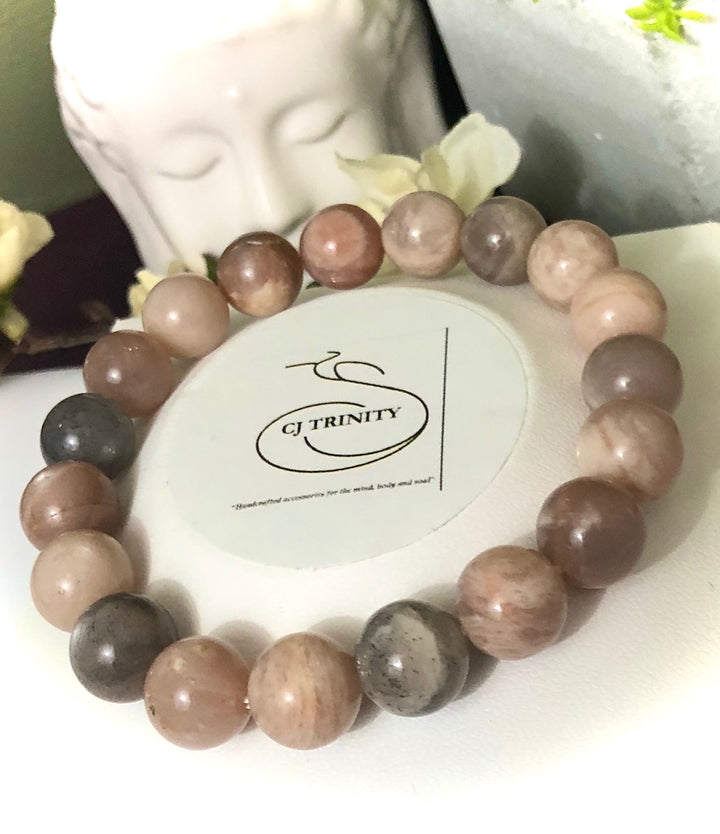 Sun, Moon, Sparkle! - Pavé Sunstone & Moonstone Stacking Bracelet - Choice of Color