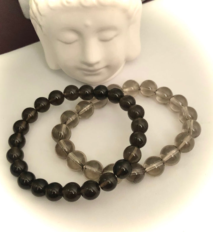 Smokey Quartz - Unisex Classic Single Stacking Bracelet