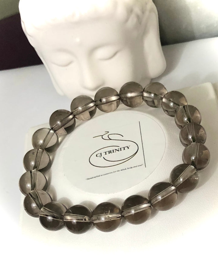 Smokey Quartz - Unisex Classic Single Stacking Bracelet