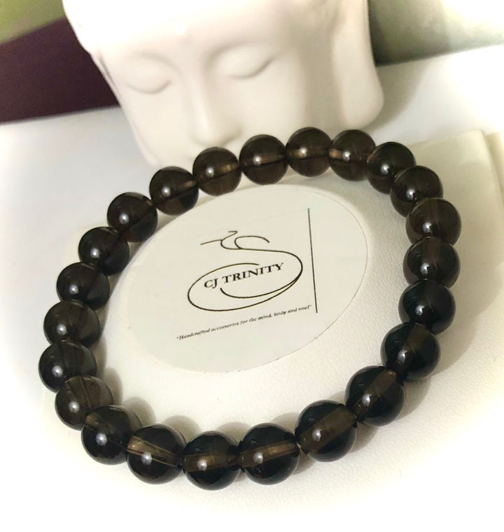 Smokey Quartz - Unisex Classic Single Stacking Bracelet