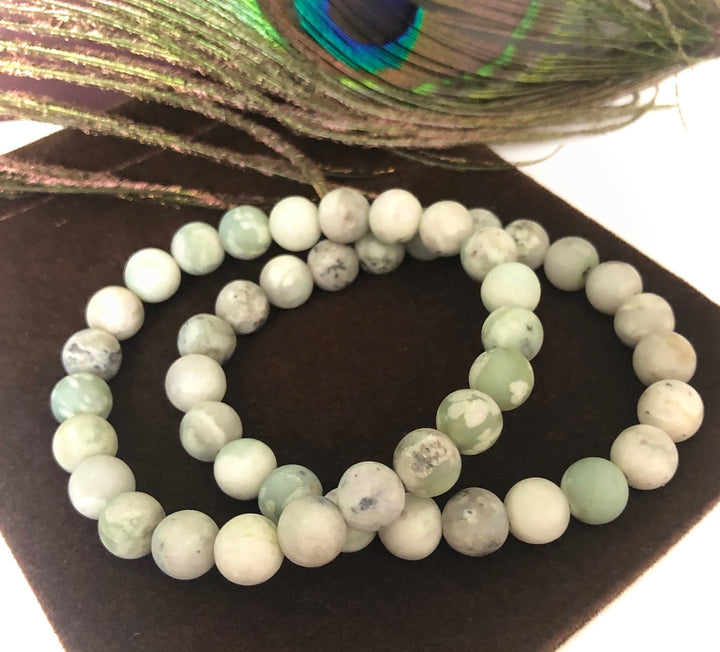 Peace Jasper or Green Fluorite - Unisex Classic Stacking Bracelet - Sold Separately