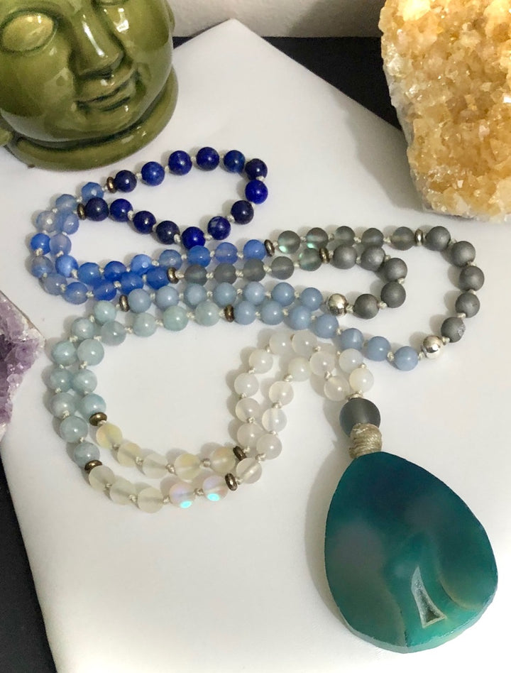 Angelic Serenity Mala - Blue Ombré - One of a Kind