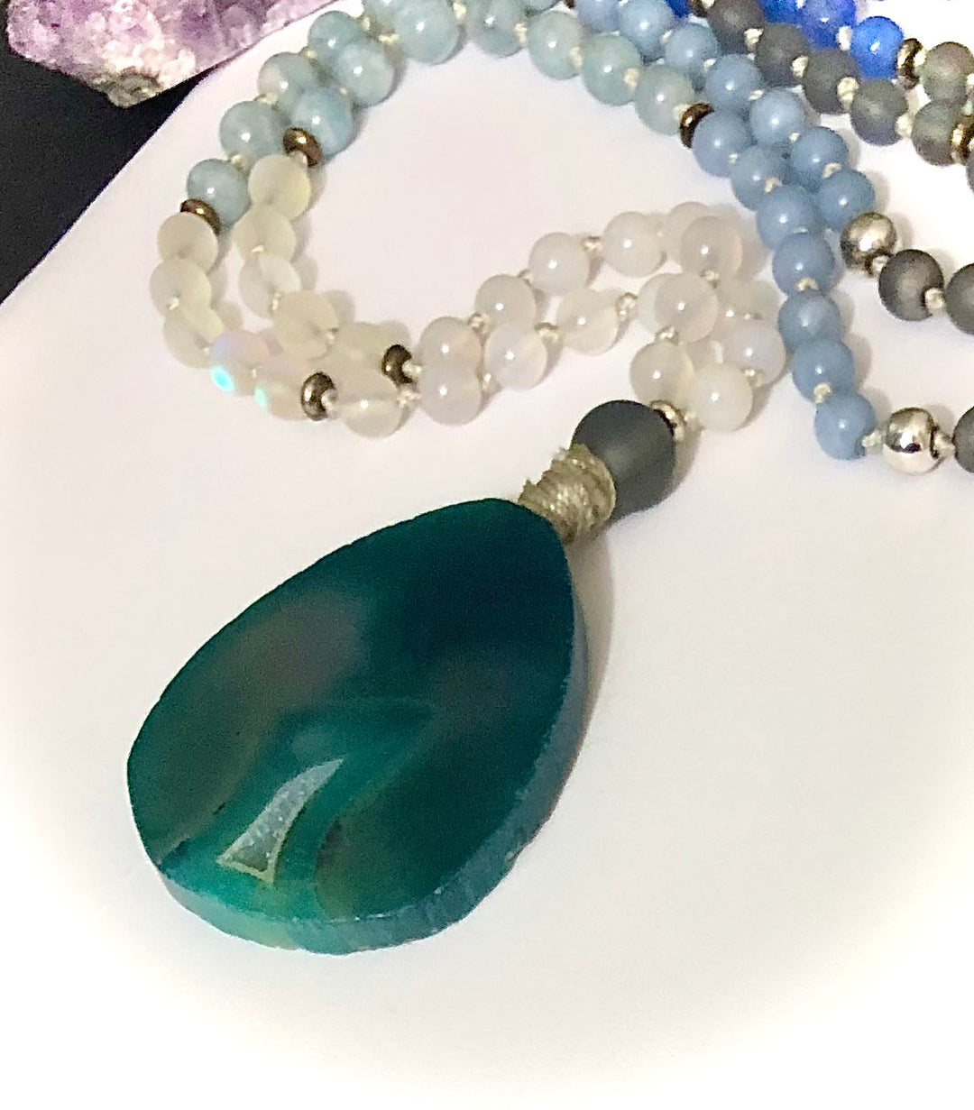 Angelic Serenity Mala - Blue Ombré - One of a Kind