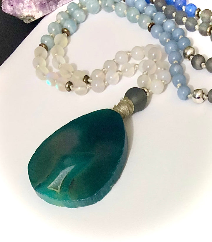 Angelic Serenity Mala - Blue Ombré - One of a Kind