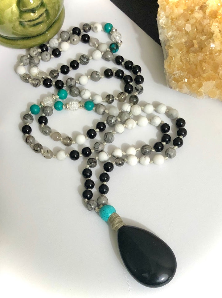 'I am Grounded in Strength & Light' Mala - One of a Kind