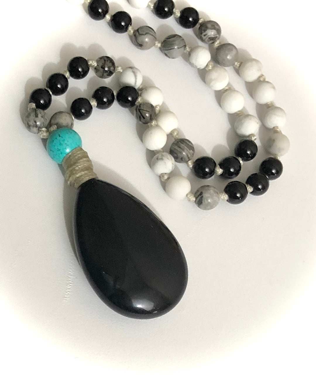 'I am Grounded in Strength & Light' Mala - One of a Kind