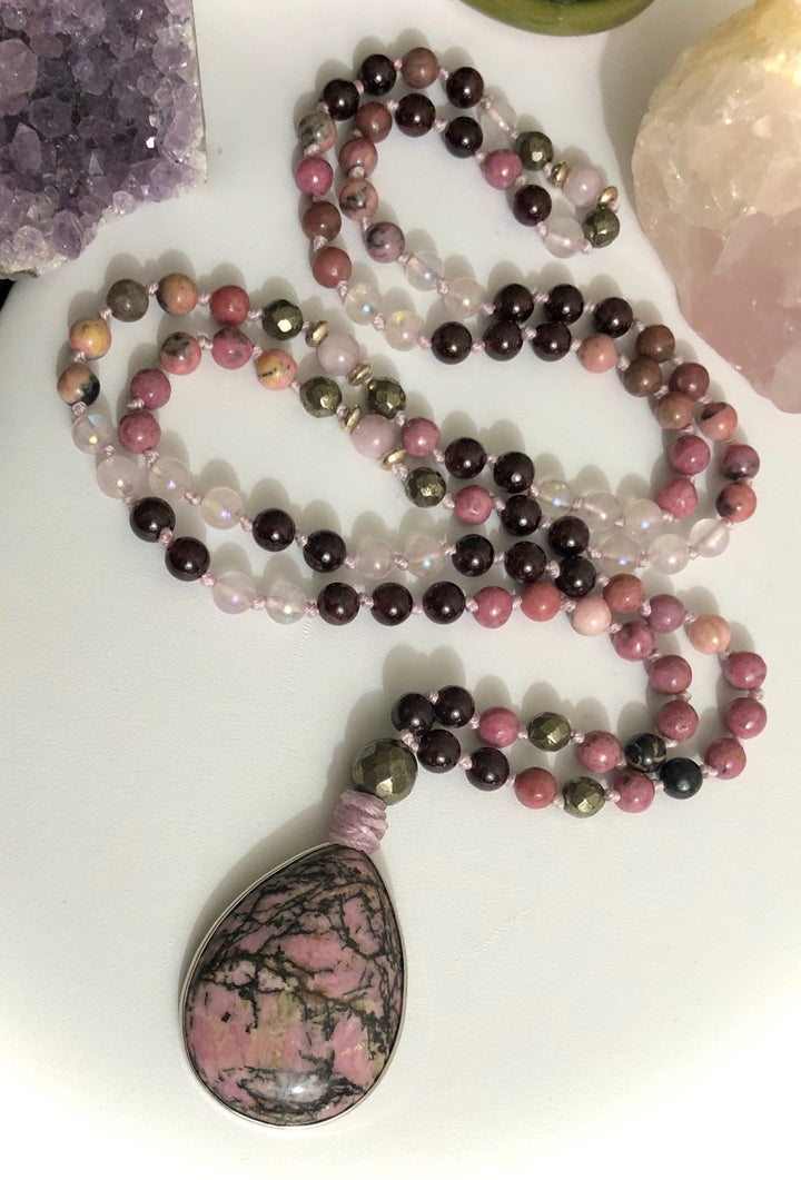 'Healed with Passion & Love' Mala - One of a Kind