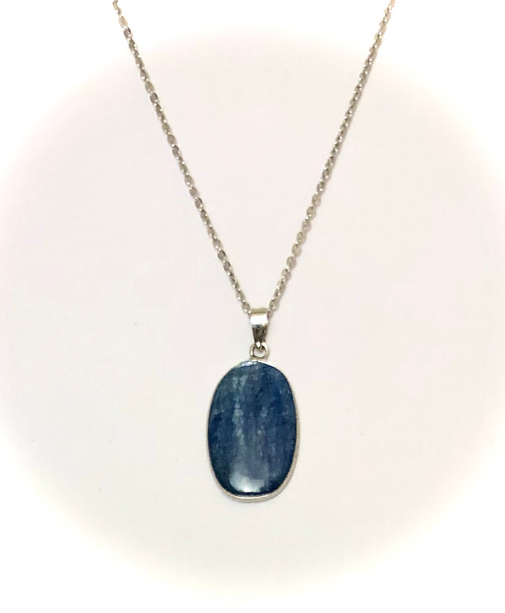 Gorgeous Kyanite Pendant Necklace - Stainless Steel - One of a Kind