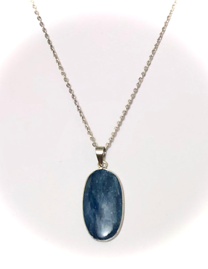 Gorgeous Kyanite Pendant Necklace - Stainless Steel - One of a Kind