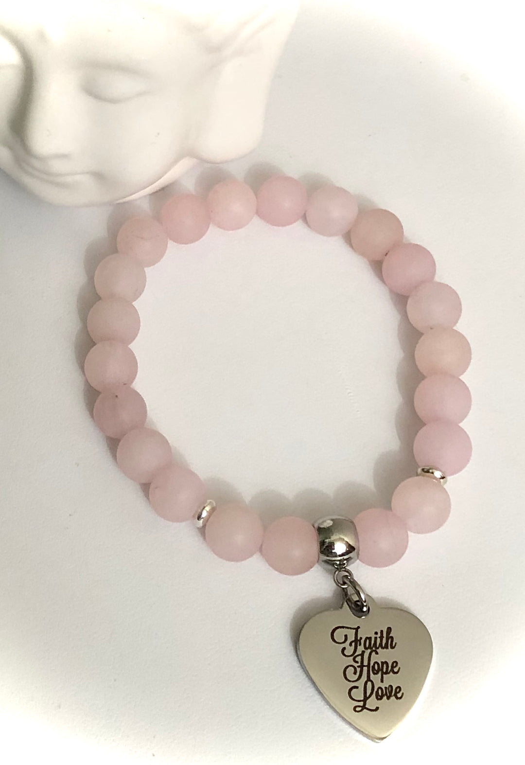 'Faith, Hope, Love' - Gemstone Charm Bracelet - Choice of Gemstone