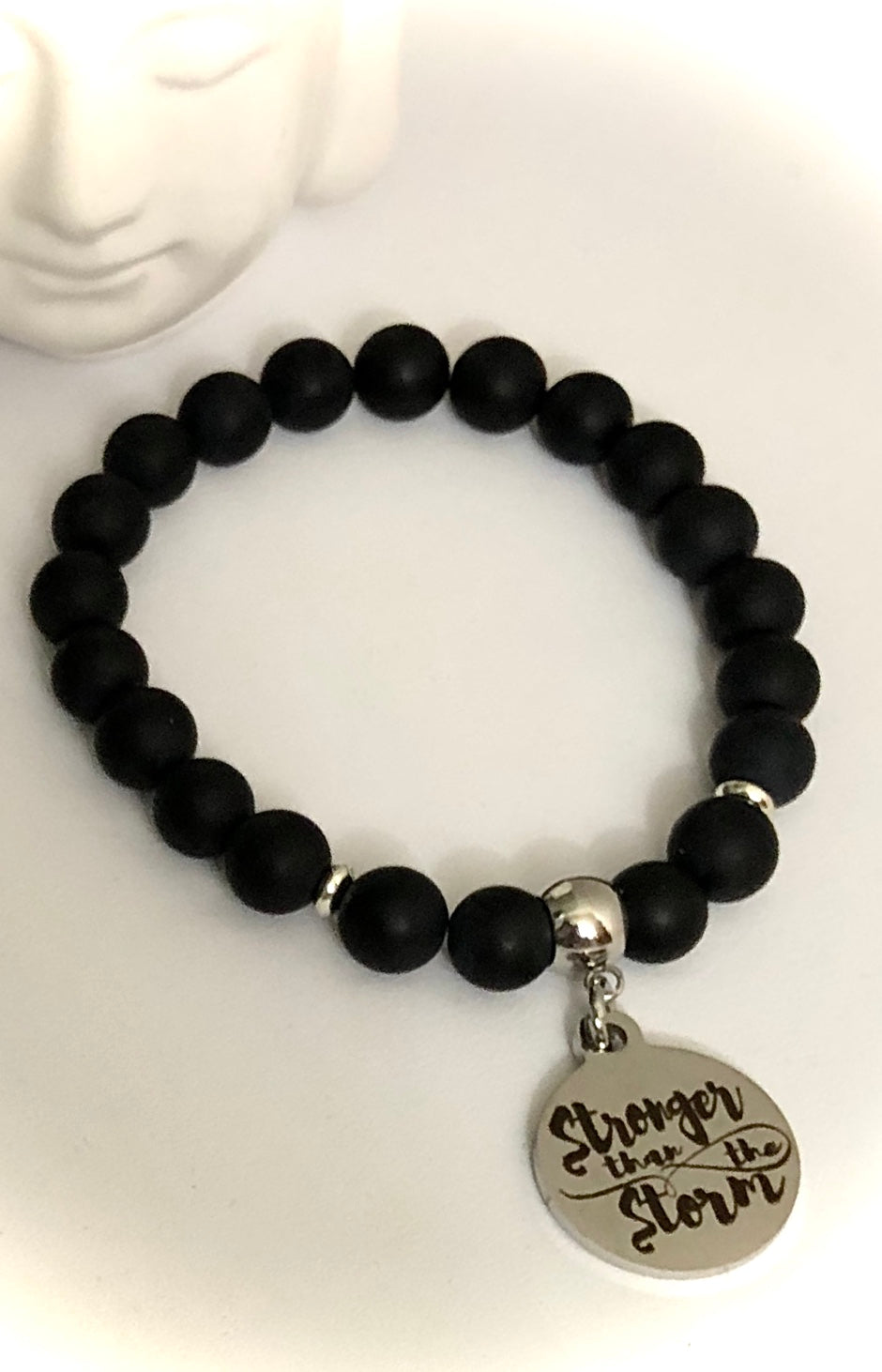 'Stronger than the Storm' - Gemstone Charm Bracelet - Choice of Stone