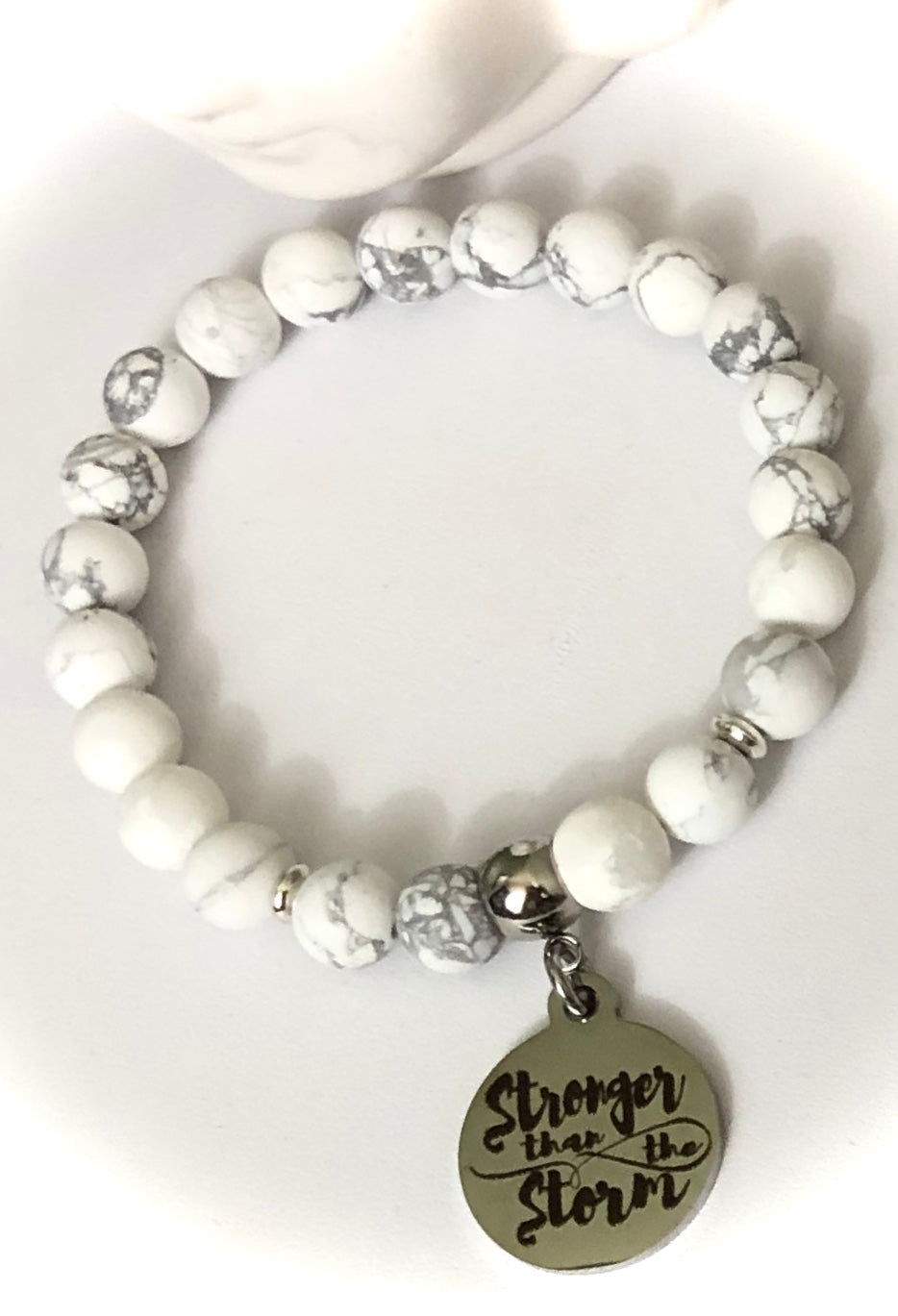 'Stronger than the Storm' - Gemstone Charm Bracelet - Choice of Stone