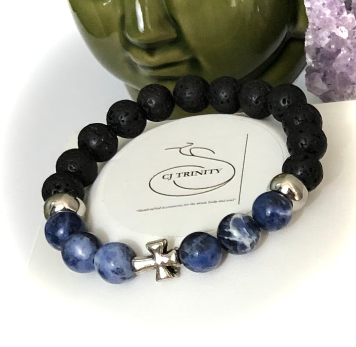 Kid's Gemstone & Lava Stone Diffuser Bracelet - Unisex - Choice of Style