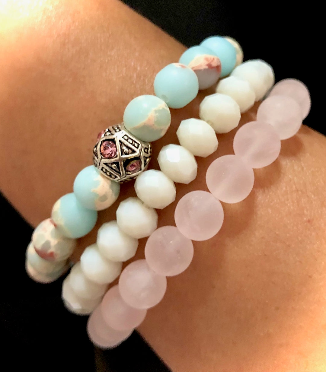 'Spirit of Spring' - Gemstone Bracelet Set - SET of 3 Bracelets
