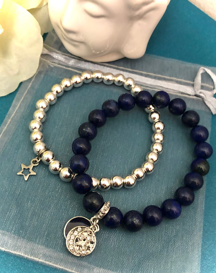 'Goddess of the Night' - Love, Emotional Balance & Protection - Gemstone Charm Bracelet Set - Sold Separately or Choice of Set
