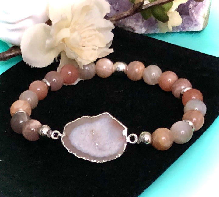 'Sun & Moon' Gemstone Bracelet - Statement Bracelet-One of a Kind-Bracelets Sold Separately