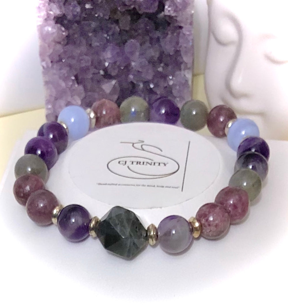 'STRESS & ANXIETY SUPPORT'- Gemstone Bracelets- Choice of Style
