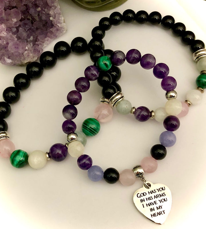'GRIEVING SUPPORT'-Unisex Gemstone Bracelets-Choice of Style and Charm*