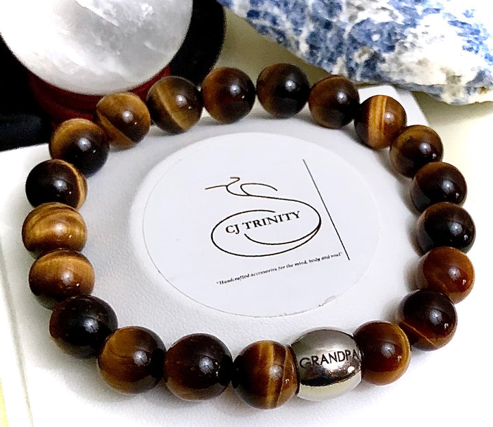 'GRANDPA' - Stainless Steel Gemstone Bracelet - Choice of Gemstone