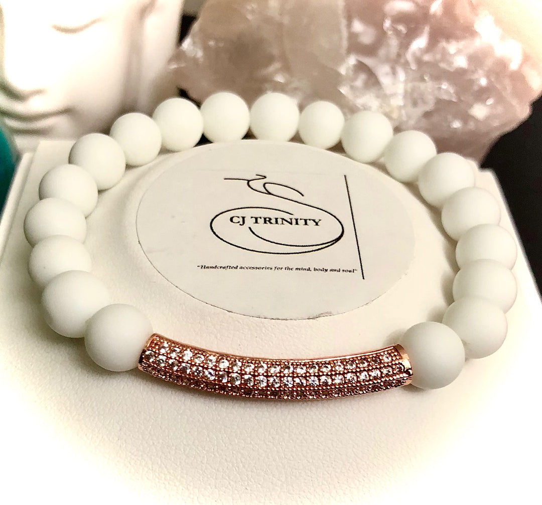 'Prosperity & Serenity' Pavé Elephant and Bar Gemstone Bracelets- Choice of Style & Color-Sold separately or as a SET