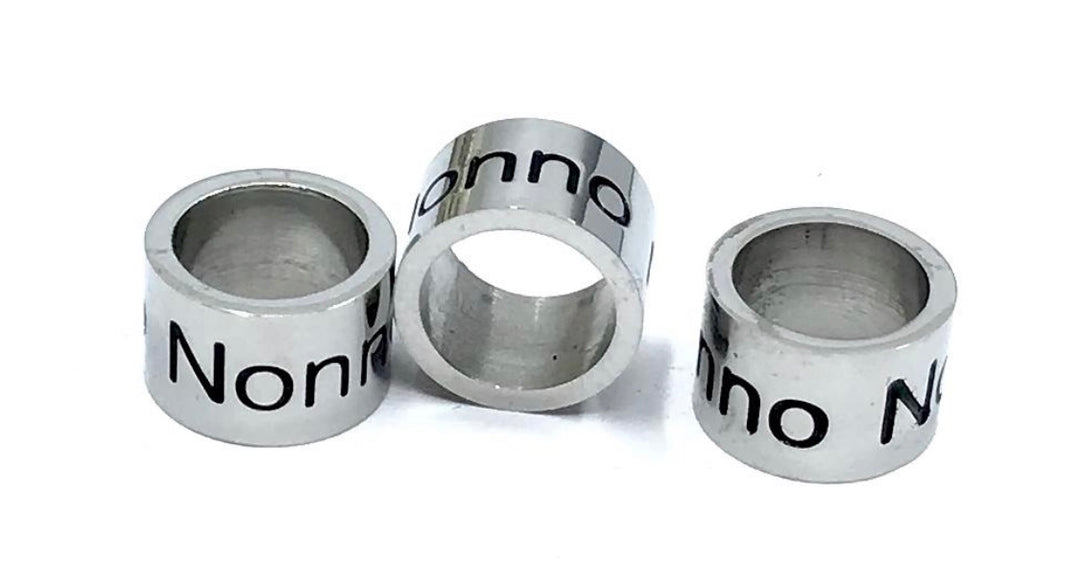 'NONNO' - Stainless Steel Barrel Bead - Gemstone Bracelet - Choice of Gemstones