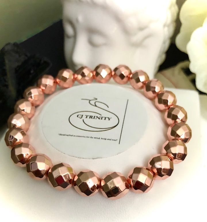 Gorgeous White Tridacna Pavé Barrel Bead & Hematite Bracelet Sets- Choice of Color and Style-Sold Separately or as a SET