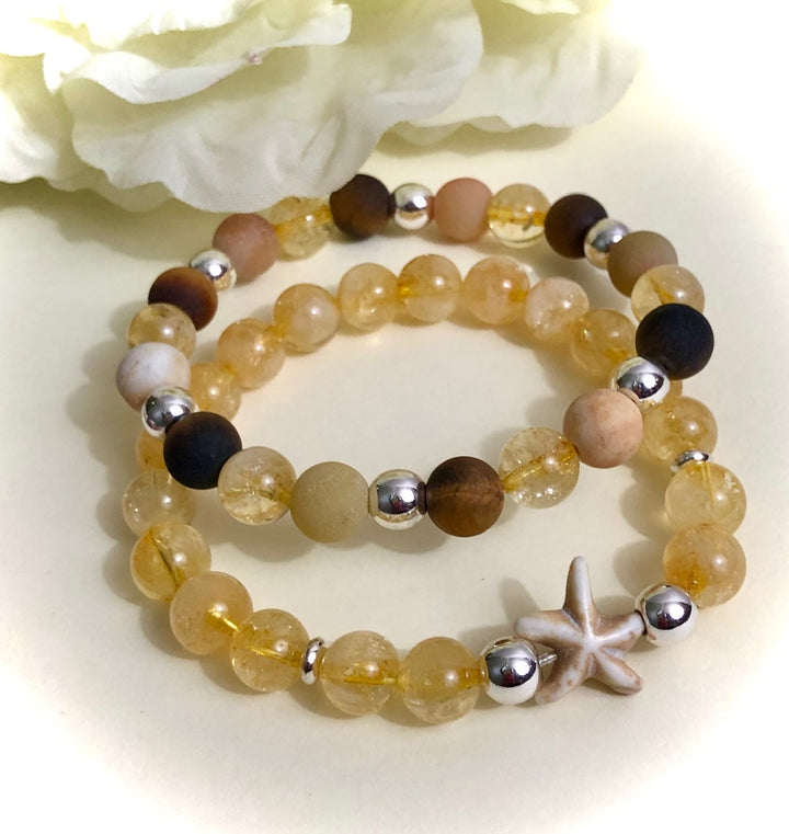 Gemstone STARFISH Bracelet Set-Sold Separately or as a SET - Choice of Gemstones