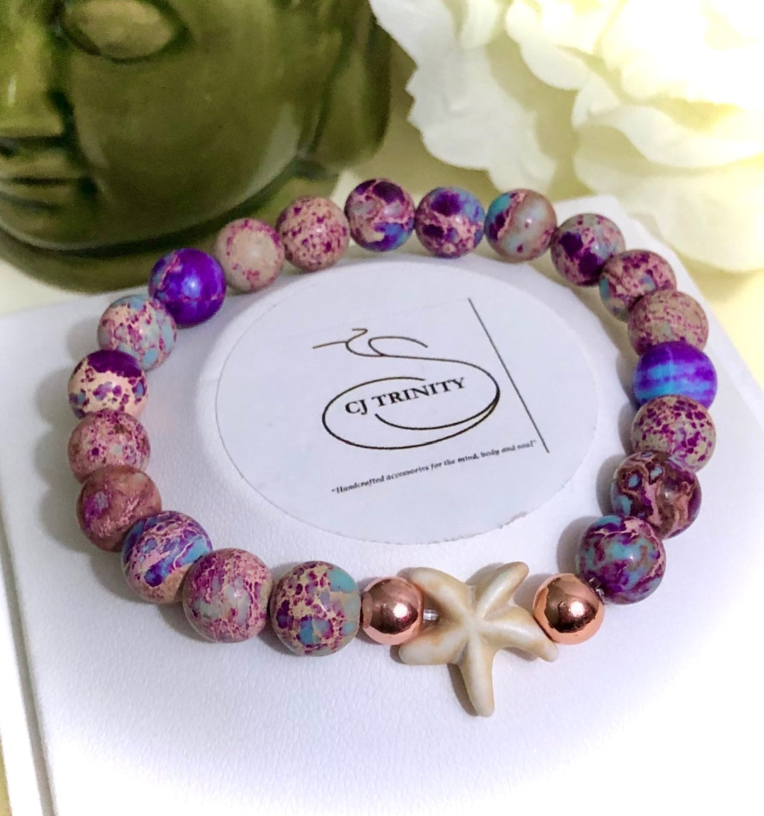 Gemstone STARFISH Bracelet Set-Sold Separately or as a SET - Choice of Gemstones