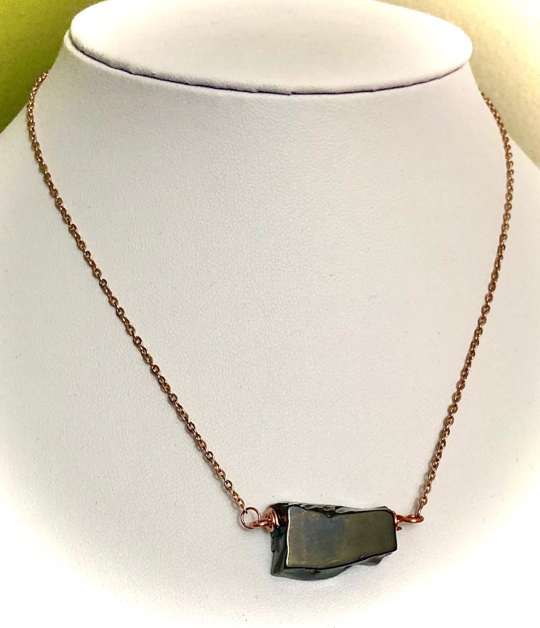 SHUNGITE-Rose Gold-toned-Focal Bead-EMF Protection Necklace-Stainless Steel-Choice of Style