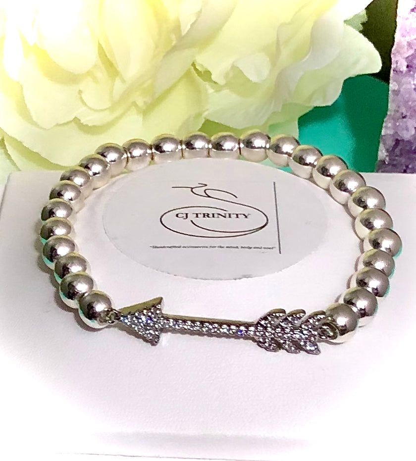 Pavé ARROW Bracelet-Hematite-Rose Gold or Silver toned-Choice of Style