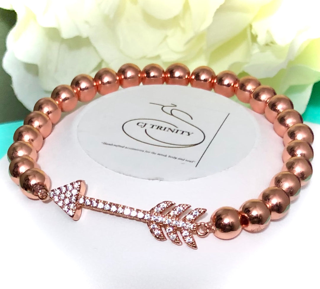 Pavé ARROW Bracelet-Hematite-Rose Gold or Silver toned-Choice of Style
