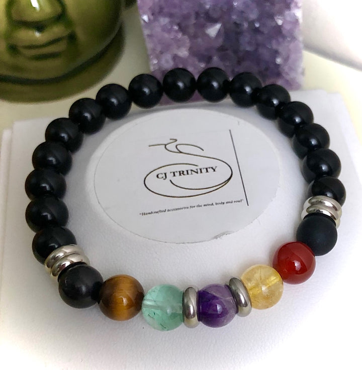 Unisex Gemstone Bracelet to Support STUDENTS & KIDS-Anxiety, Mental Clarity, Protection & Immune System-Multiple Sizes Available