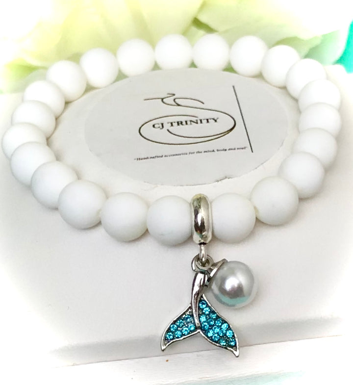 "Tails of the Sea'- Pavé Tail & Gemstone Bracelet-Beach Lover- Choice of Gemstones