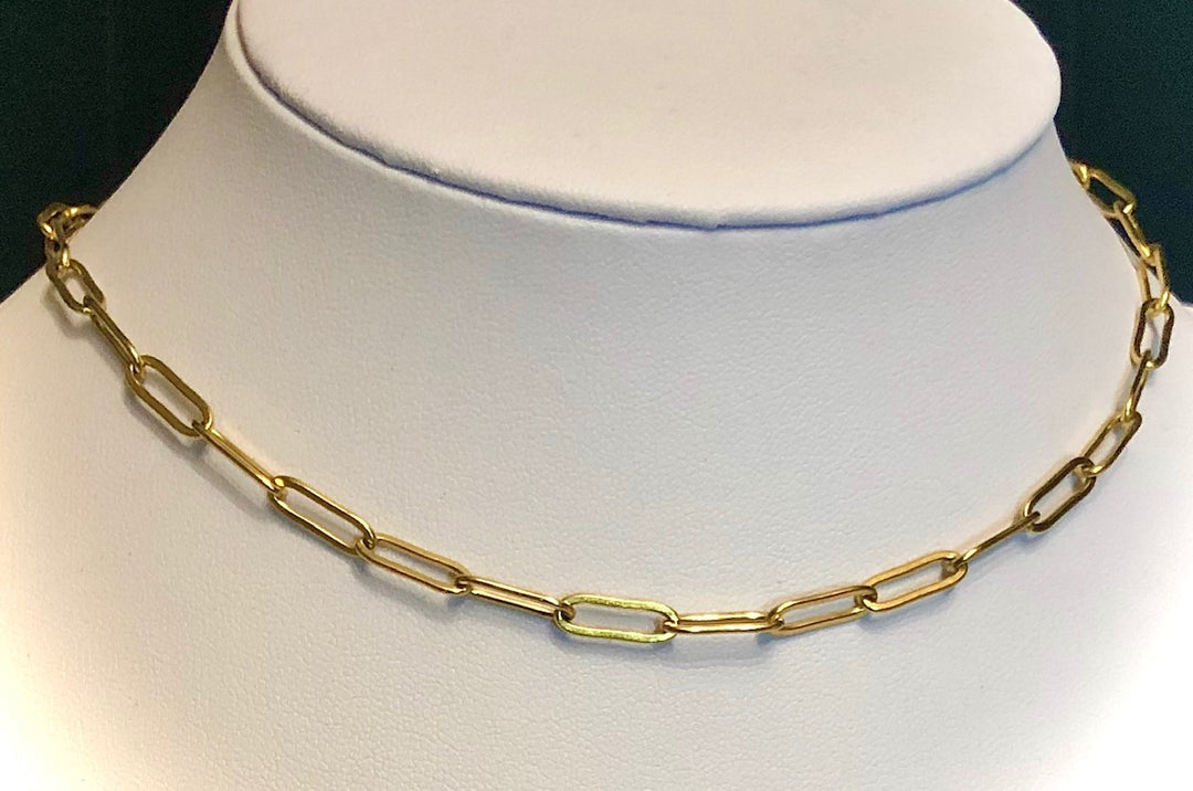 GOLD Stainless Steel Layering Necklaces / Paperclip Chain-Satellite Chain-Pavé Sun/ Queen Bee/ Star/ Heart- Sold Separately or as a SET