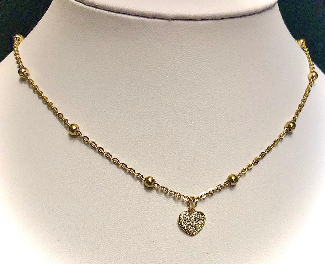 GOLD Stainless Steel Layering Necklaces / Paperclip Chain-Satellite Chain-Pavé Sun/ Queen Bee/ Star/ Heart- Sold Separately or as a SET