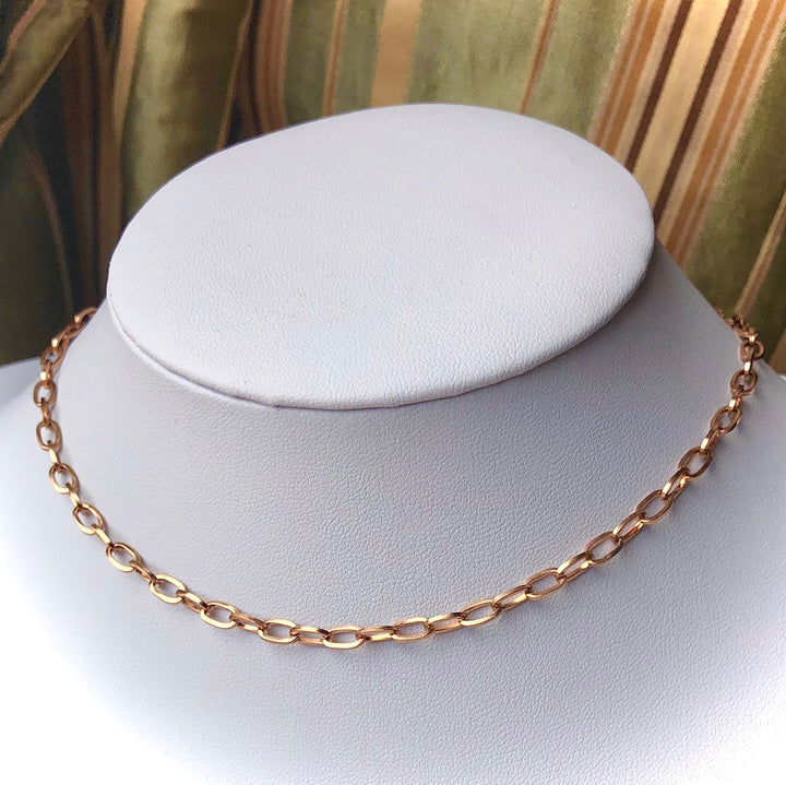 ROSE GOLD-Stainless Steel Layering Necklaces-Oval Link Necklace-Rolo Chain Charm Necklaces- LOVE/ STAR/ LOTUS/ TREE OF LIFE-Choice of Style-Sold Separately or as a SET