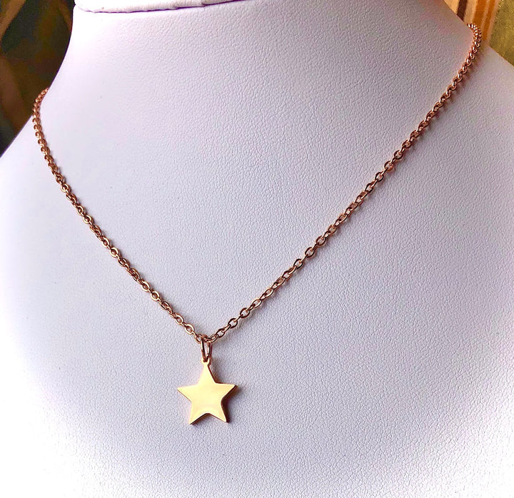 ROSE GOLD-Stainless Steel Layering Necklaces-Oval Link Necklace-Rolo Chain Charm Necklaces- LOVE/ STAR/ LOTUS/ TREE OF LIFE-Choice of Style-Sold Separately or as a SET