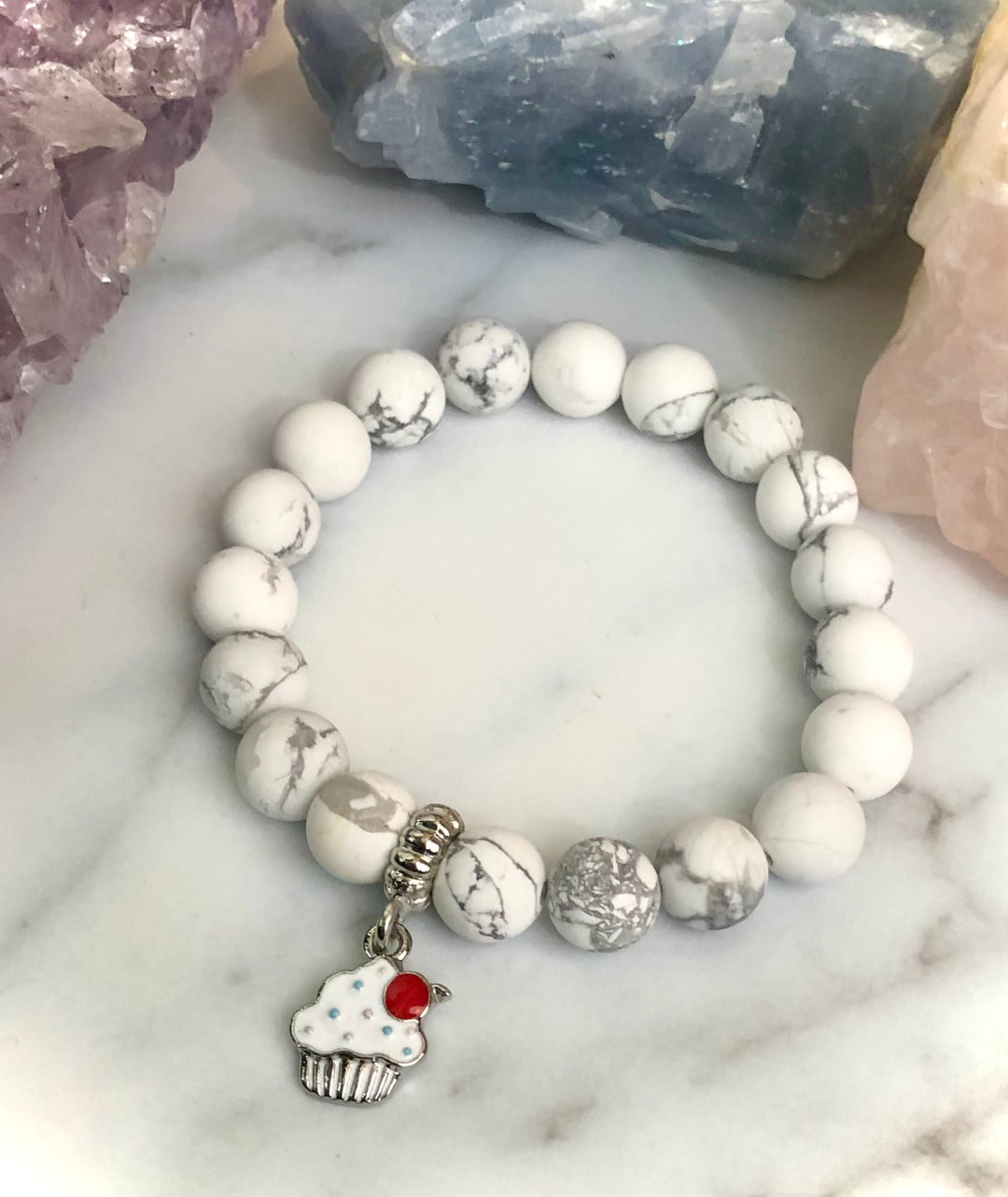 'Cute Little Cupcake' - Kid's Gemstone Charm Bracelets - Choice of Gemstone