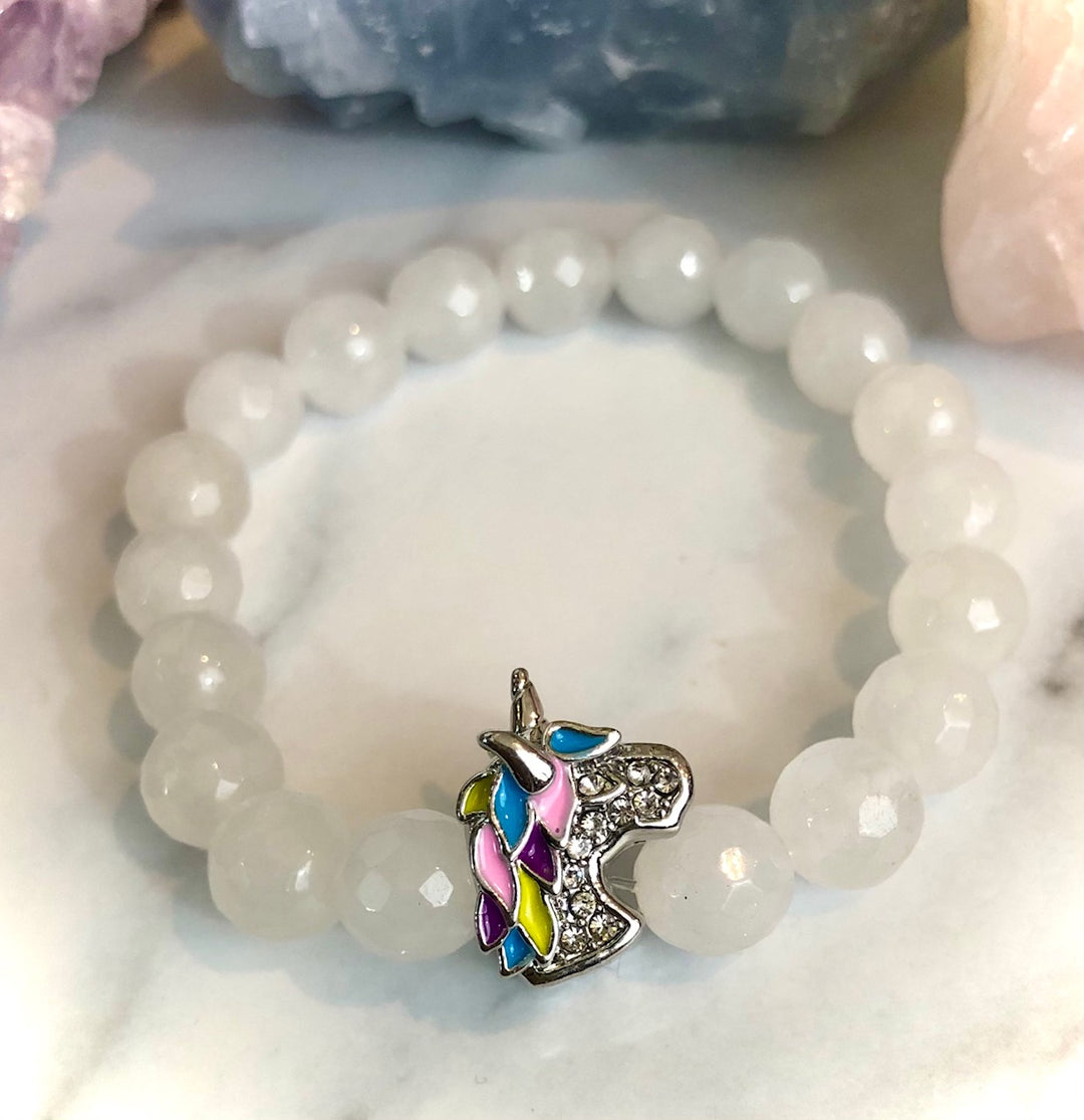 Pavé MULTI-COLOR UNICORN - Kid's Gemstone Bracelet - Choice of Style