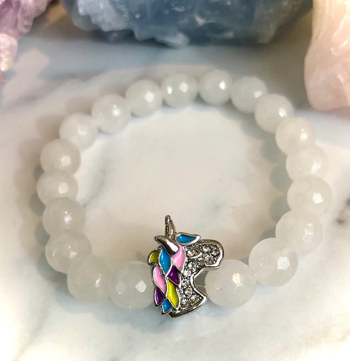 Pavé MULTI-COLOR UNICORN - Kid's Gemstone Bracelet - Choice of Style