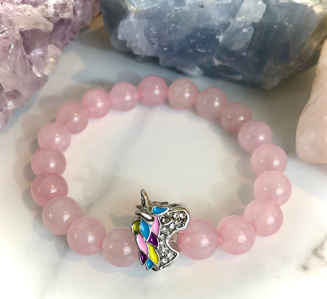 Pavé MULTI-COLOR UNICORN - Kid's Gemstone Bracelet - Choice of Style