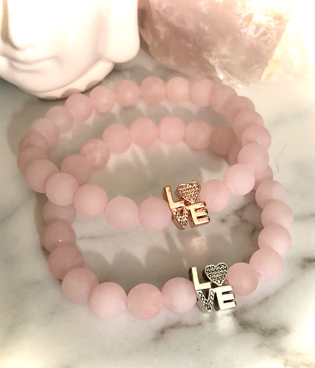 'LOVE' - Pavé word & Gemstone Bracelet- Valentines Day- Choice of Color and Gemstone